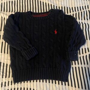 Ralph Lauren Dark Blue Cable Knit Pullover 12M